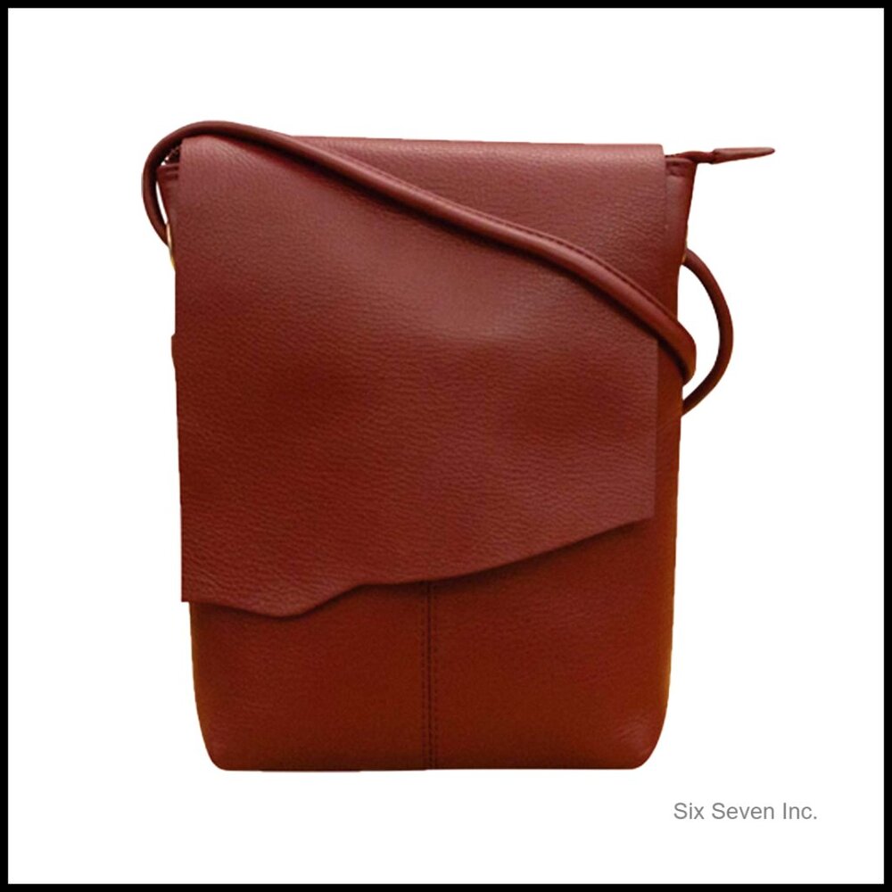 Genuine Leather Mini Crossbody Bag Rfid Blocking Adjustable Strap Chic